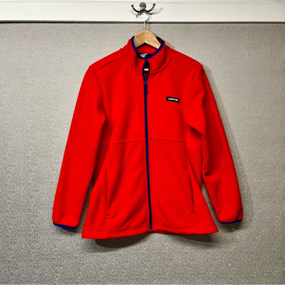 M (8-10) Lands’ End Fleece Zip Jacket
